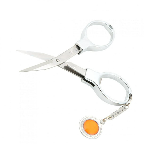 Stainless Steel Travel Pocket Folding Scissors Keychain Fishing Scissor Cutter